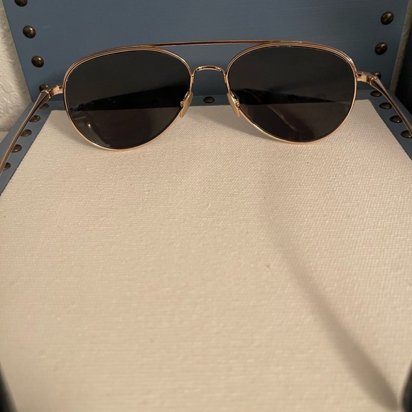 Tom Ford Gold Aviator Sunglasses - Picture 6 of 11